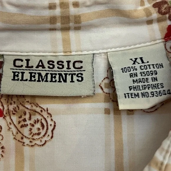 Classic Elements Floral Sleeveless Cotton Blouse XL - Picture 4 of 4